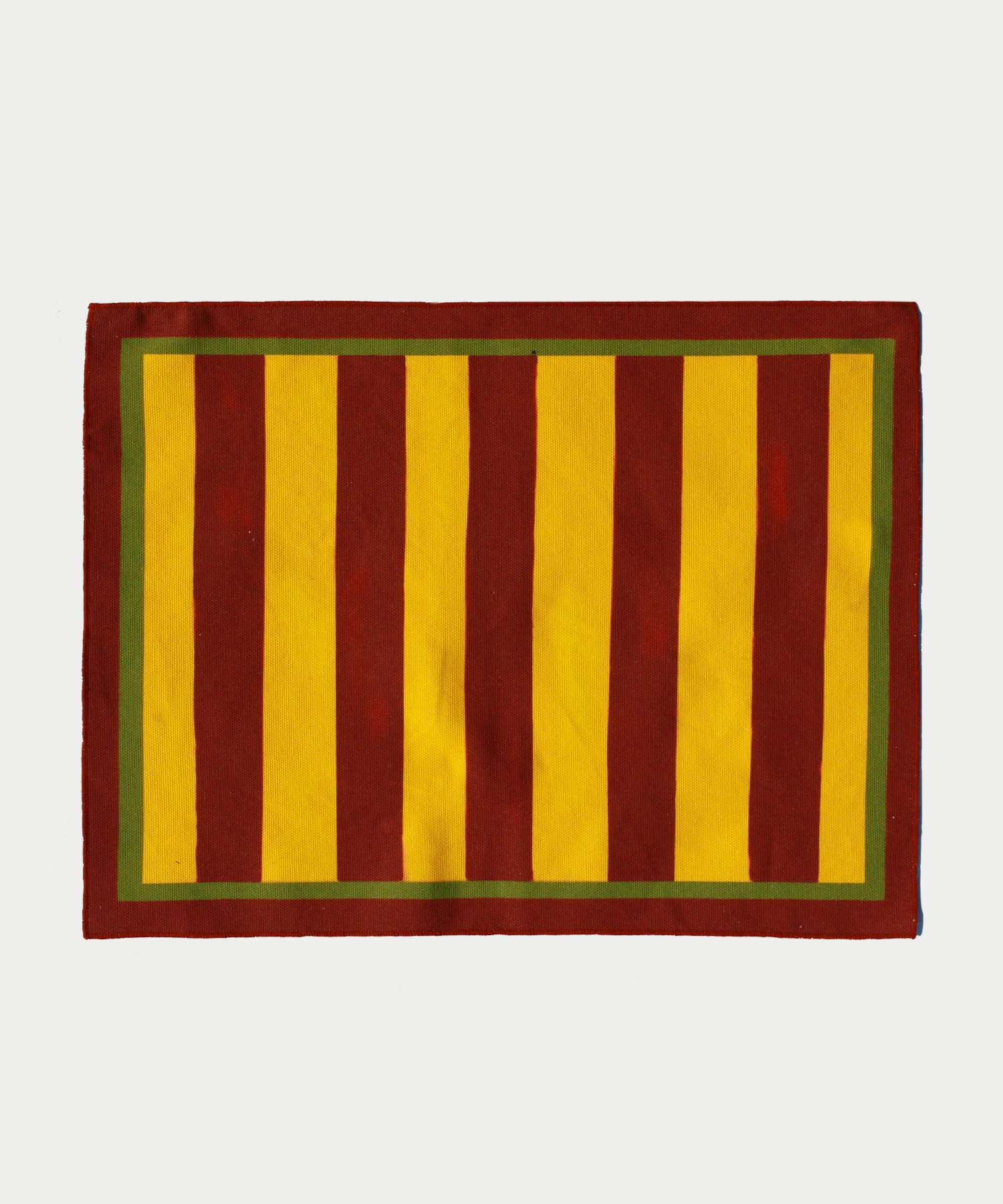 Stripe Canvas Tablemat - Brown