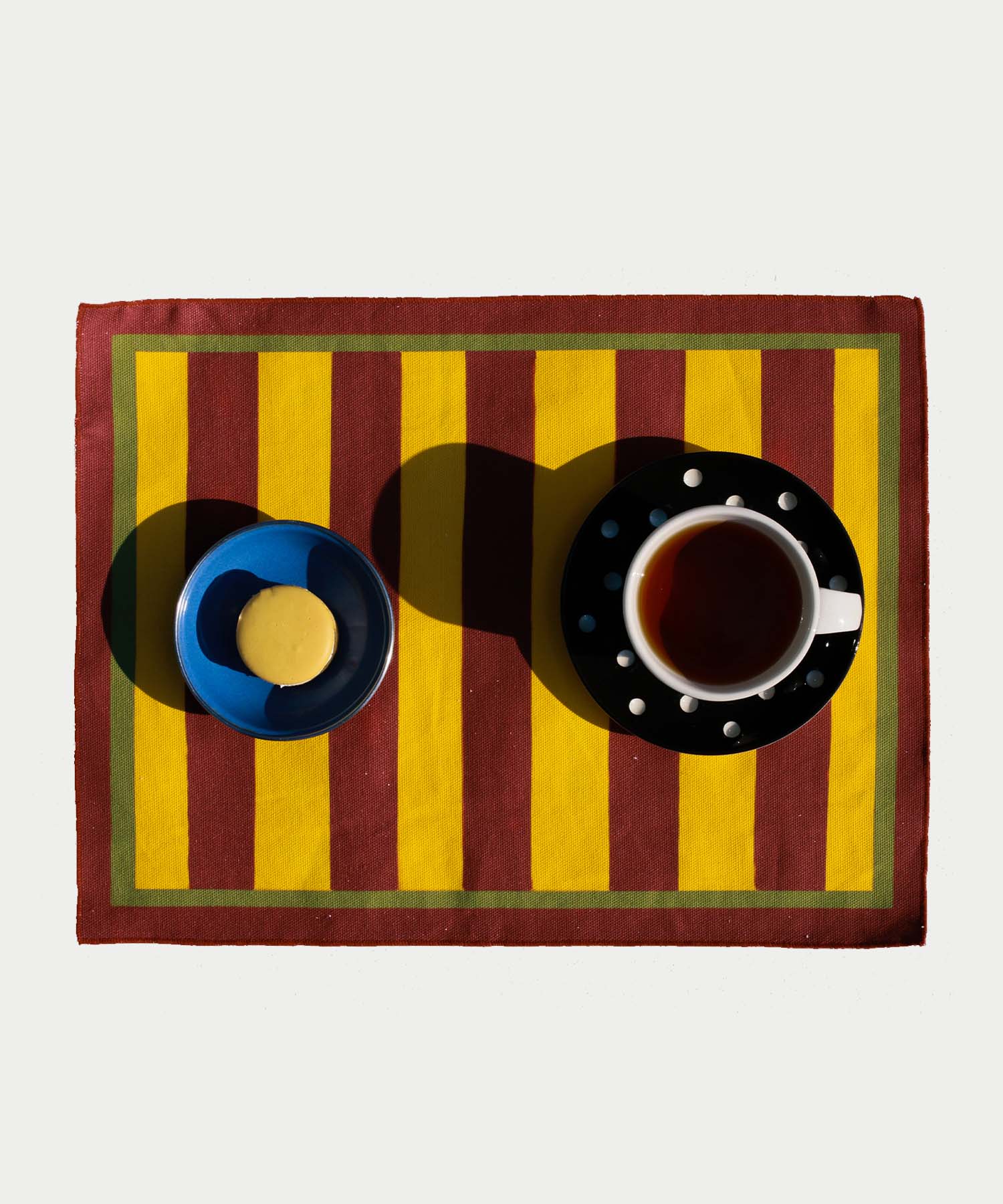 Stripe Canvas Tablemat - Brown