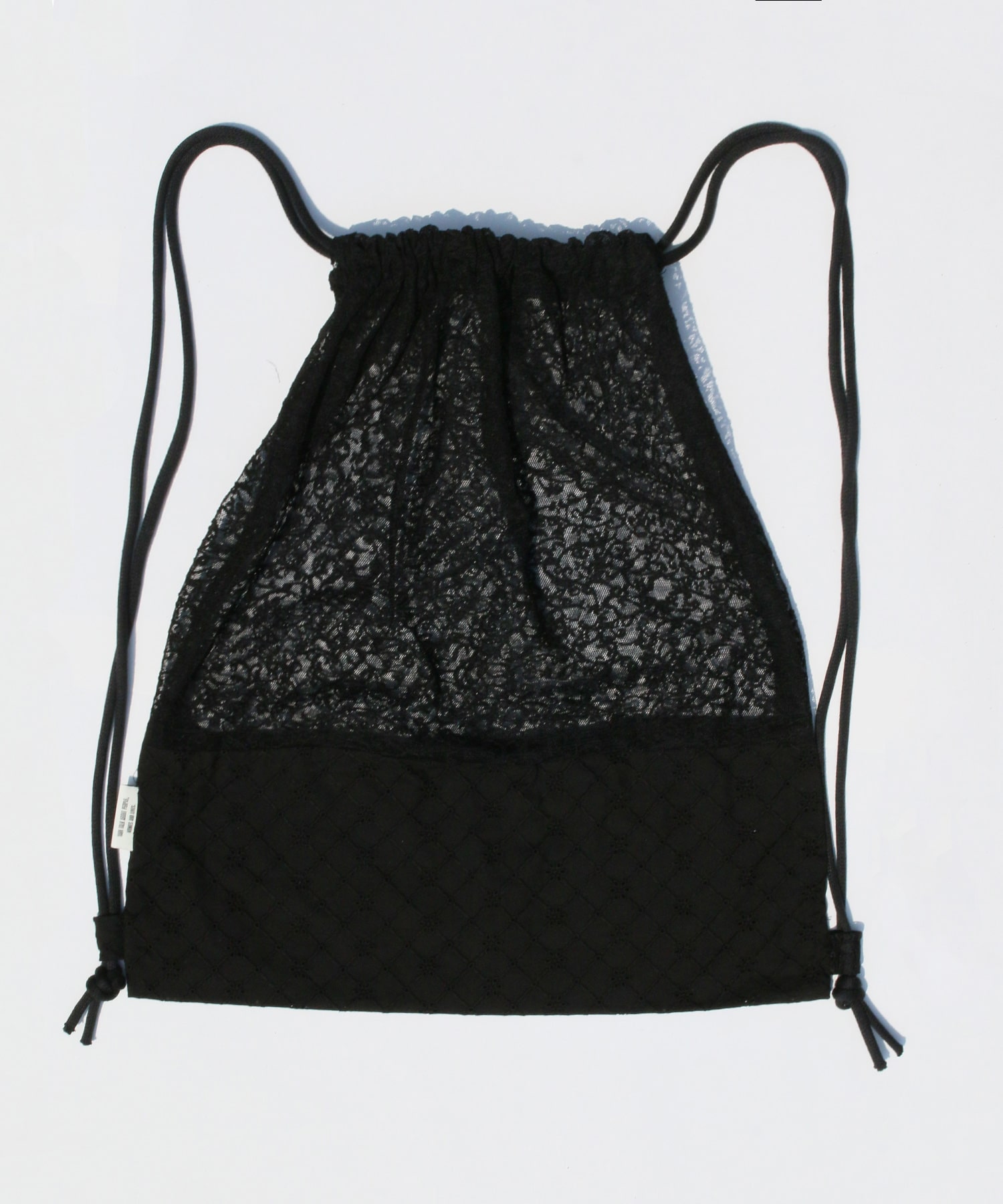 [5월 10일(금) 예약발송] Lace Drawstring Bag - Black